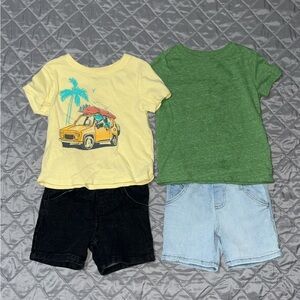 Bundle of 4 (2 Outfits) Jean and Tee Set size 2T